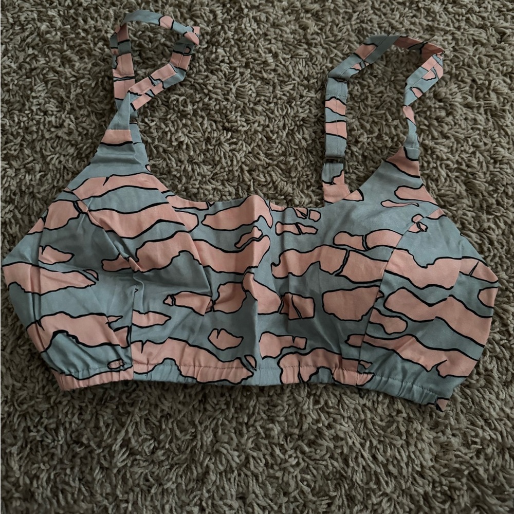 Wyllis pink/grey bra top